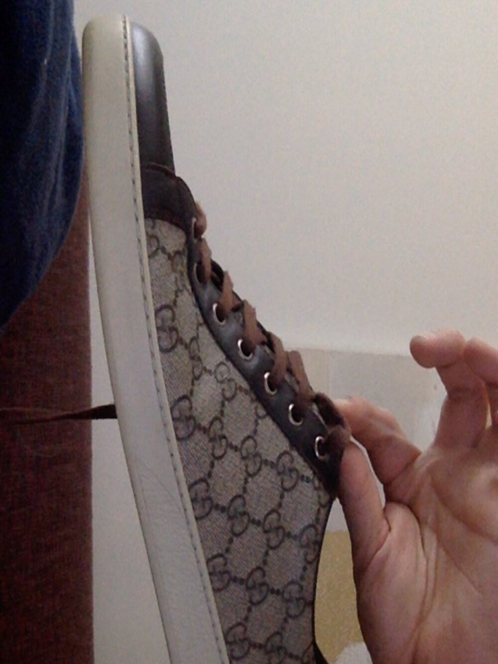 Gucci monogram shoe camel size 11